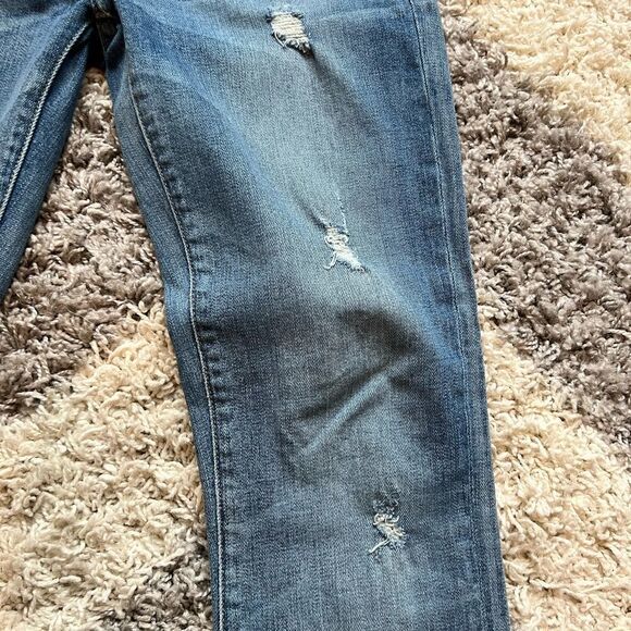 TEXTILE elizabeth & james stewart flare jean rips & slits sz 27 EUC light wash - Picture 5 of 14